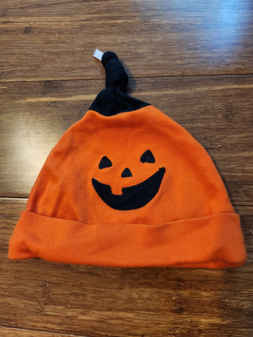 Baby's Orange Pumpkin Hat - Halloween Costume, 9 Months